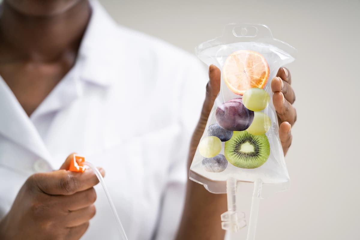IV therapy booking process.